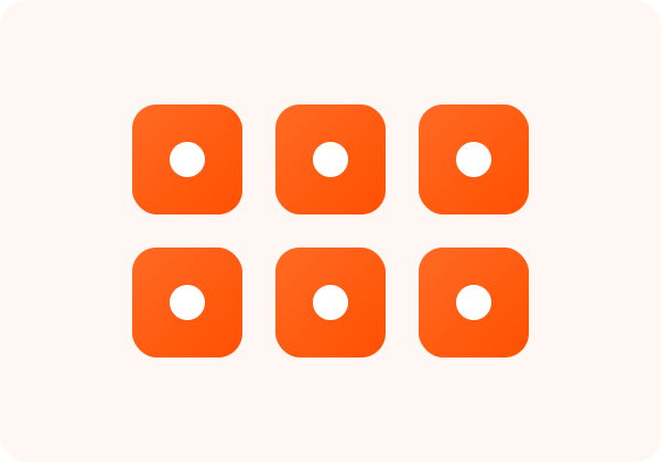 Consistent branding: a tidy grid of identical brand elements