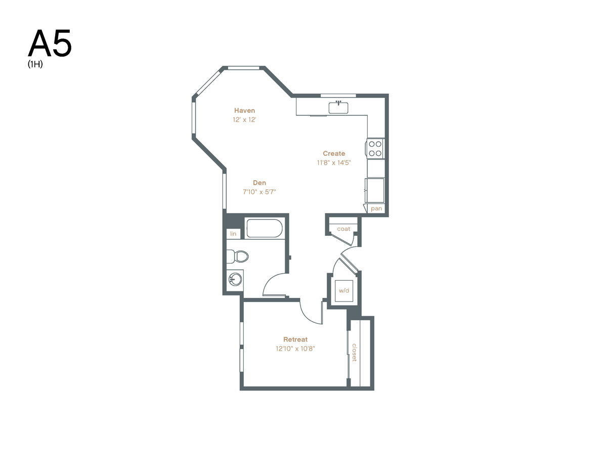 Danville A5 floor plan — before cleaning