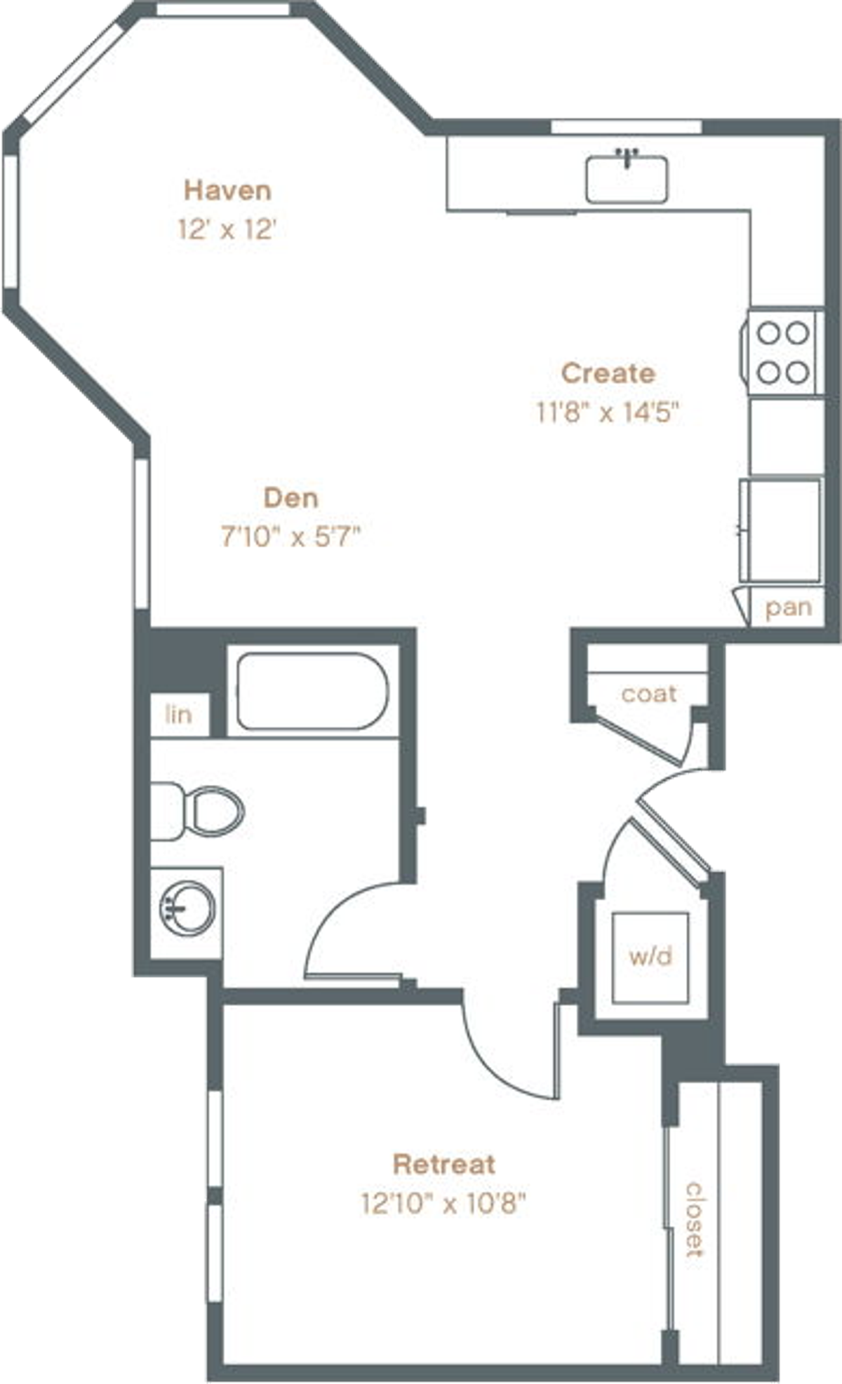 Danville A5 floor plan — after cleaning