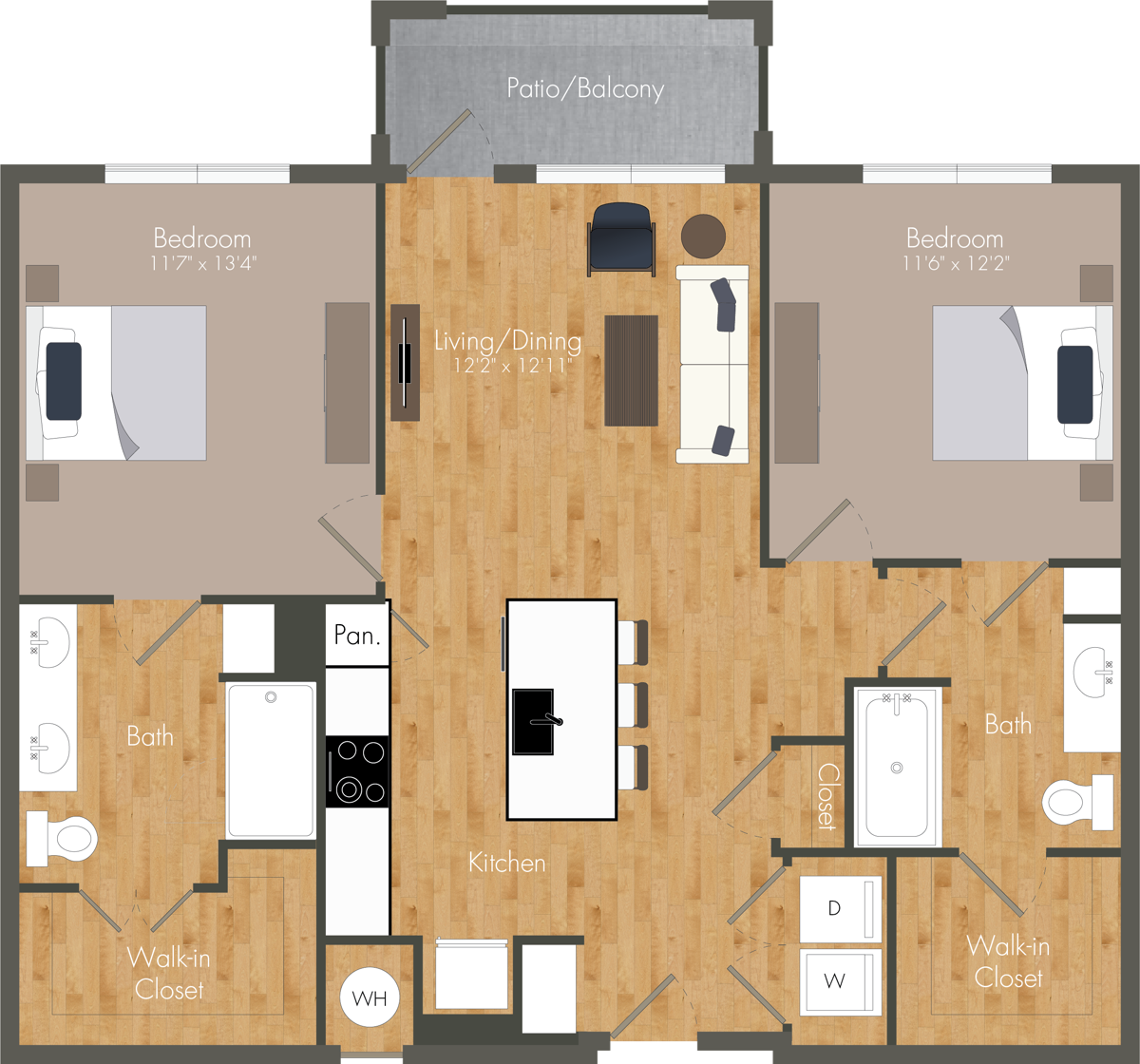 Atheria Grove B1 floor plan — after cleaning